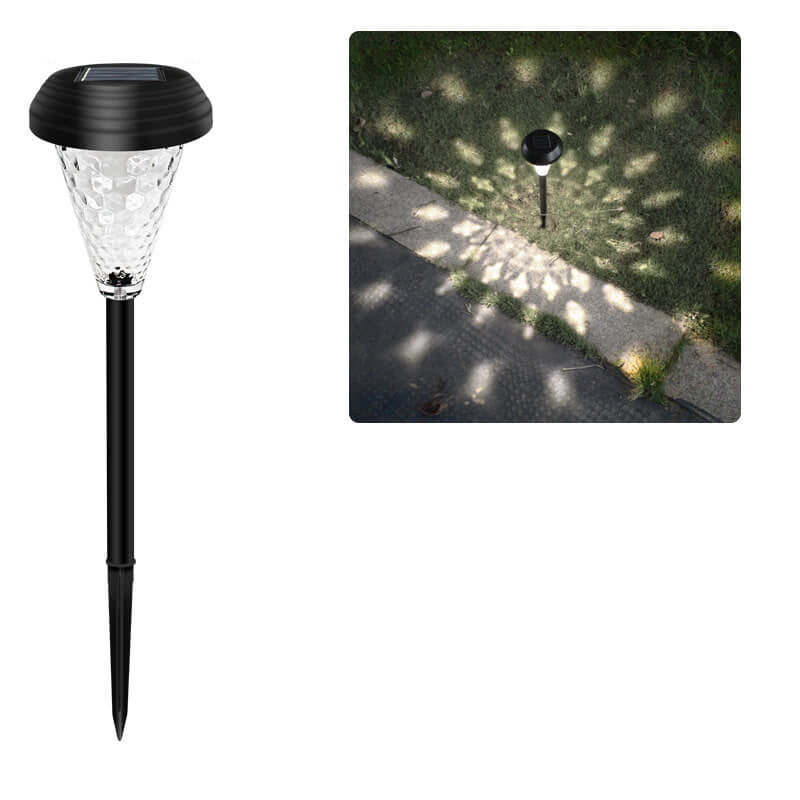 Moderne Solar Glas Kegel LED Außen Garten Bodeneinbau Landschaftslicht | Karnz