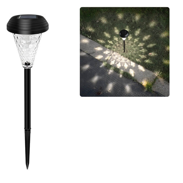 Moderne Solar Glas Kegel LED Außen Garten Bodeneinbau Landschaftslicht | Karnz