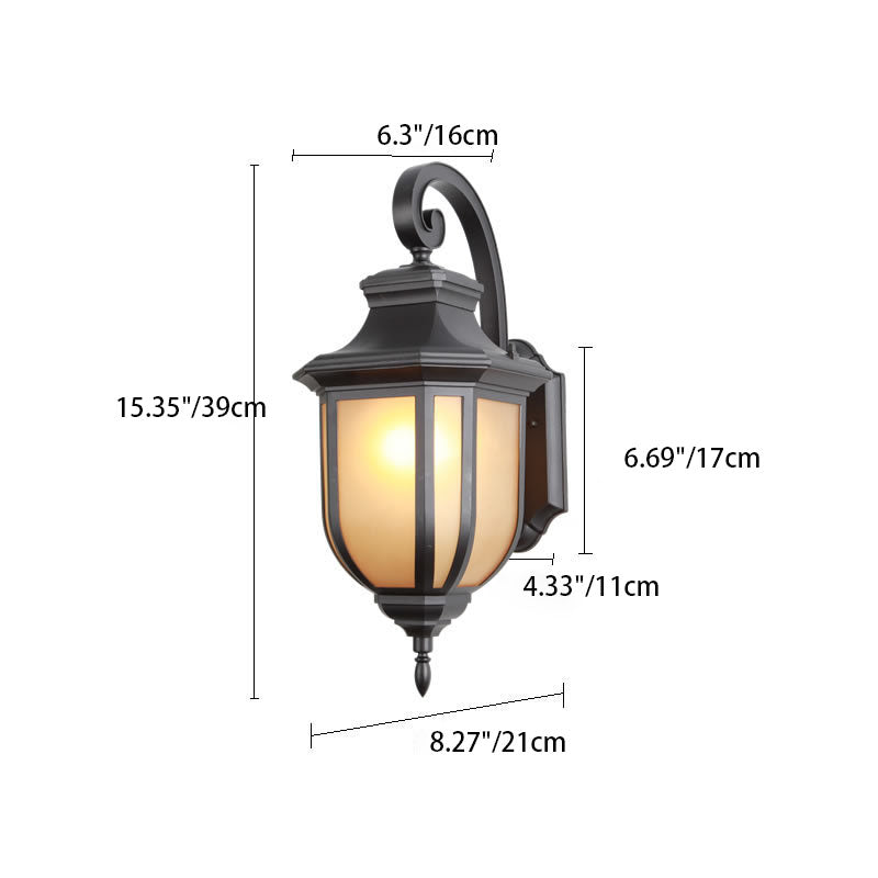 Moderner europäischer minimalistischer Aluminiumlegierung quadratischer Außen-Wandleuchten-Lampe | Karnz