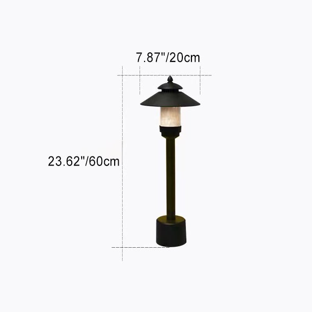 Modern minimalist Regenschirm wasserdicht Aluminium Marmor LED Außenleuchte für Garten | Karnz