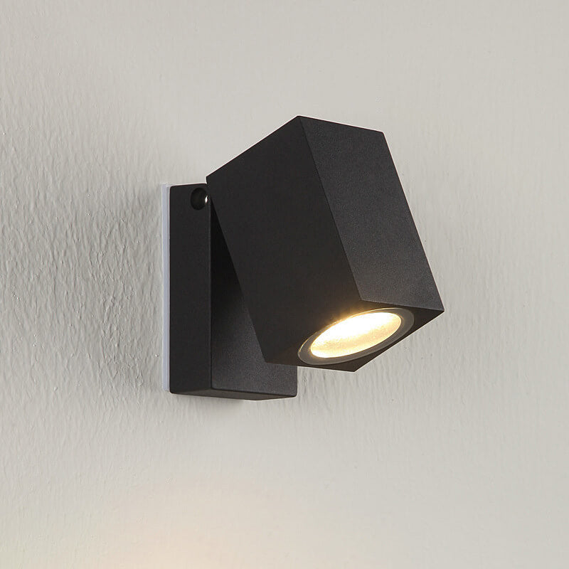 Modernes Outdoor-Wasserdichtes Quadrat-Spotlight Einstellbarer Winkel LED Garten Wand Sconce Lampe | Karnz