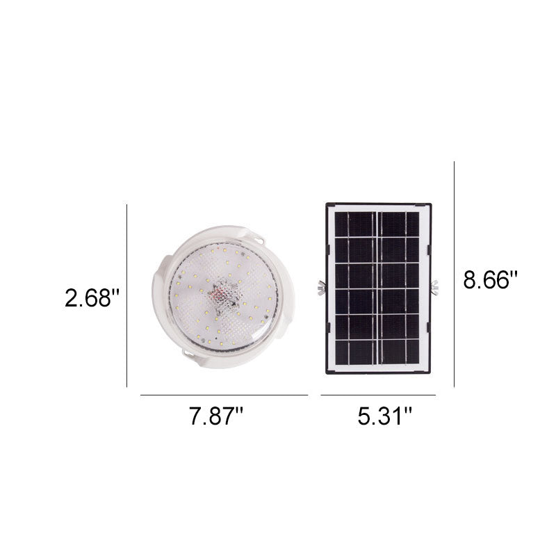 Moderne runde Solar-LED-Deckenleuchte mit Fernbedienung für den Innen- und Außenbereich