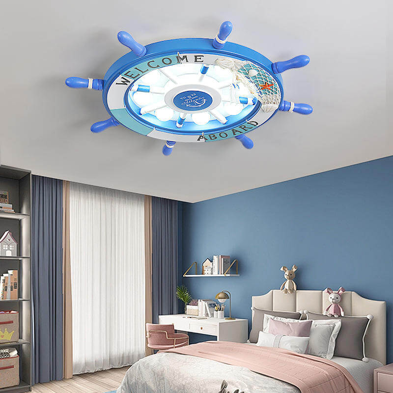 NautiGlow LED-Deckenleuchte für Kinderzimmer | Segelboot-Design | Cartoon-Stil | Stimmungsbeleuchtung