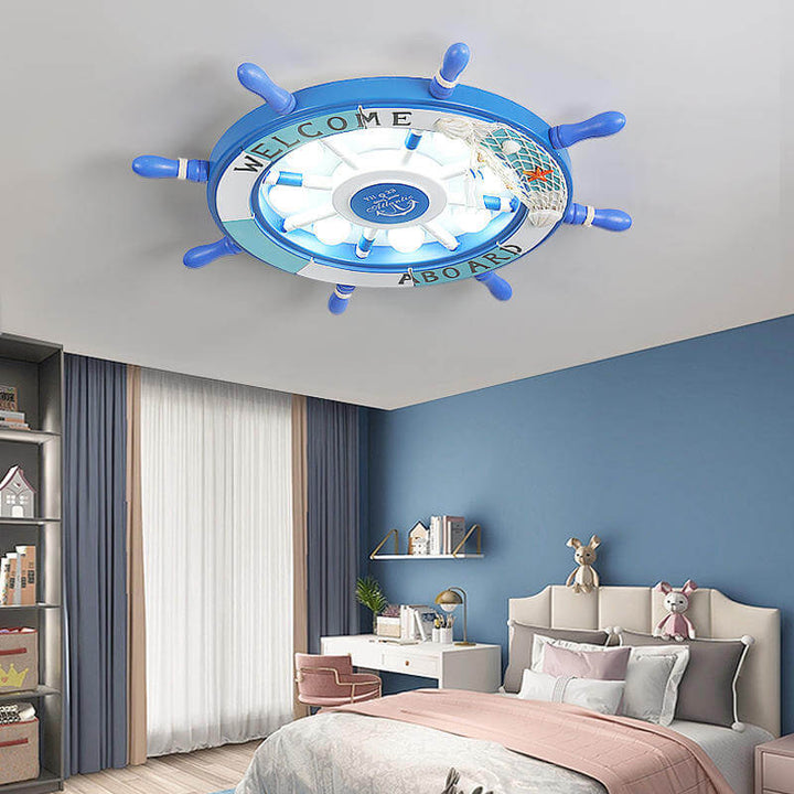 NautiGlow LED-Deckenleuchte für Kinderzimmer | Segelboot-Design | Cartoon-Stil | Stimmungsbeleuchtung