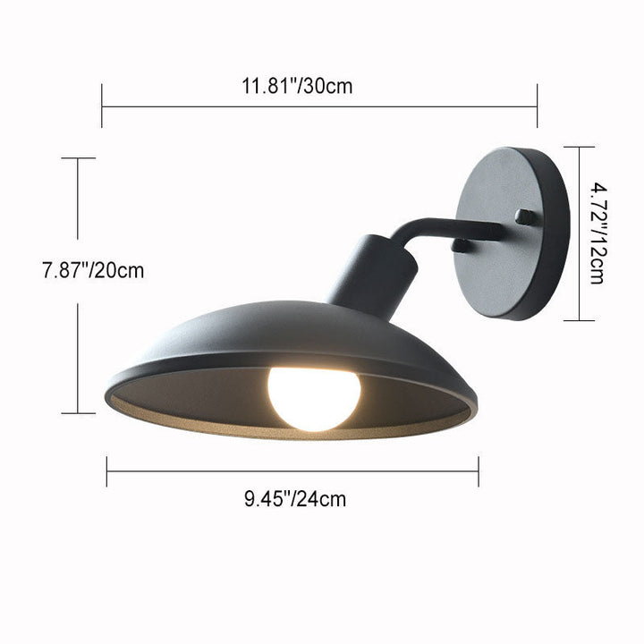 Moderne Minimalistische Wasserdichte Runde Eisen 1-Lampe Wand Sconce Lampe Für Außenpatio | Karnz