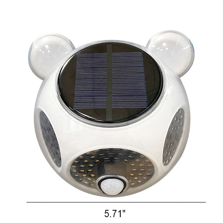 Solar Body Sensor Runde Form LED Terrasse Außen Wand Sconce Lampe | Karnz