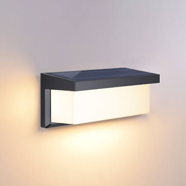 Rechteckige Solar-PC-LED-Außenwandleuchte für die Terrasse