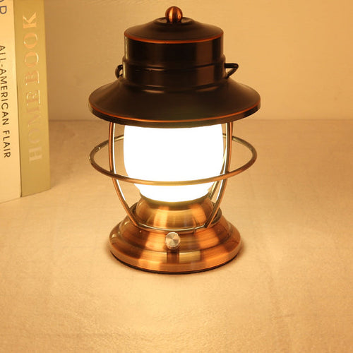 Traditionelles Bauernhaus Wasserdichte Wiederaufladbare Eisen Acryl Zylinder LED Tischlampe Für Unterhaltungsraum | Karnz