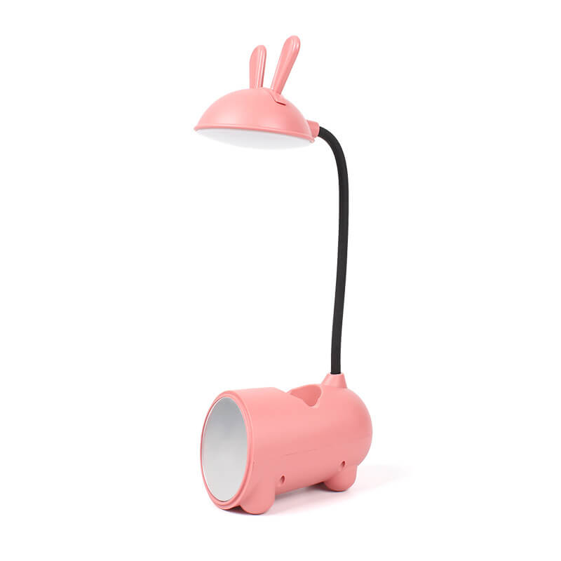 LumoBun Tischleuchte – Niedliche LED-Schreibtischlampe mit Stifthalter und USB-Anschluss