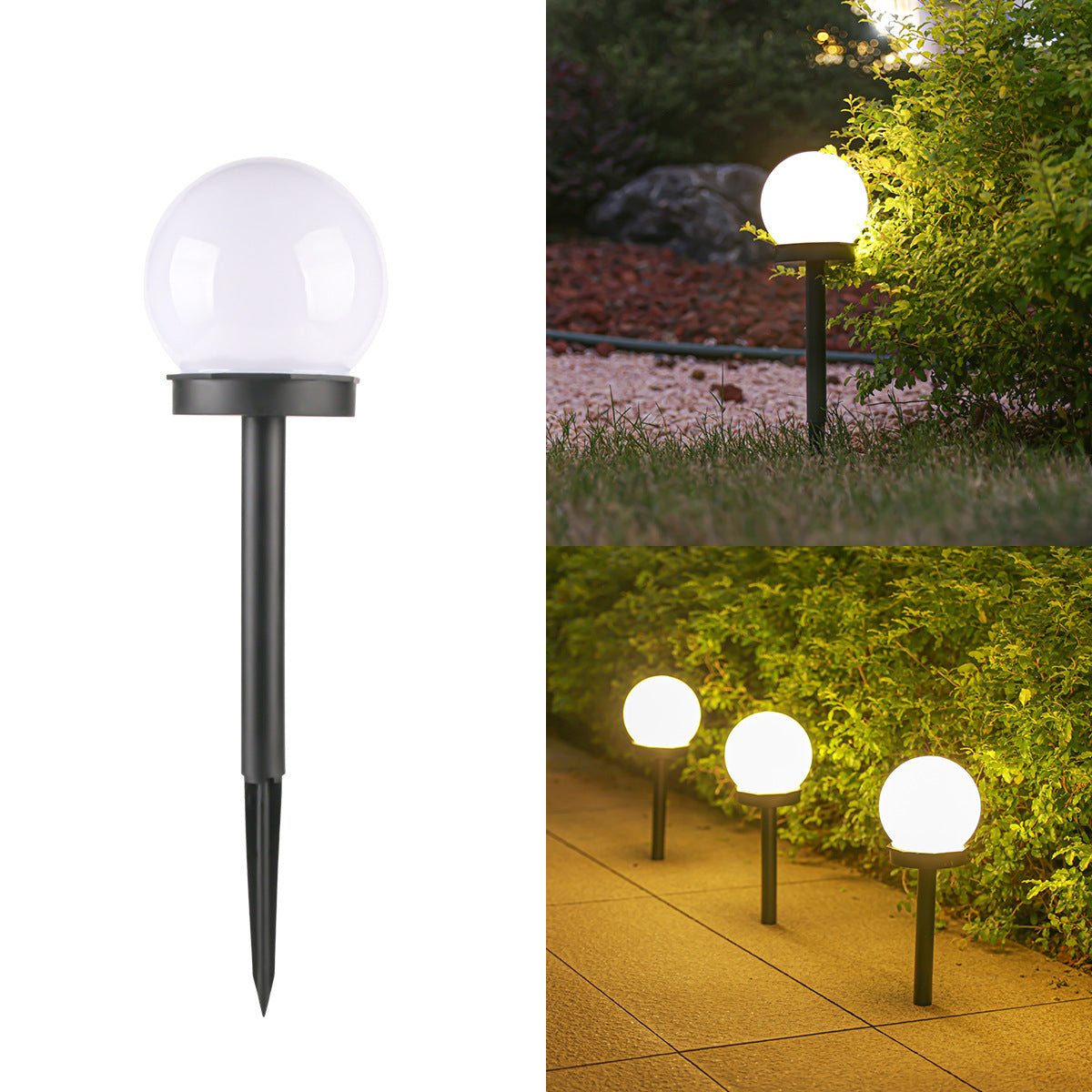 Wasserdichte Solar-LED-Globusleuchte aus ABS für den Garten