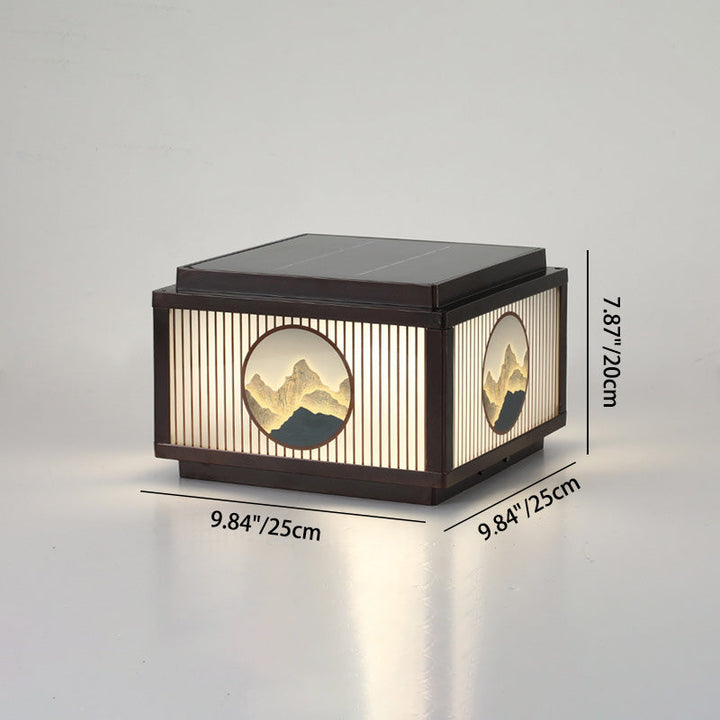 Modern minimalist Solar wasserdicht quadratisch Aluminium Glas LED Postkopflicht für Garten | Karnz