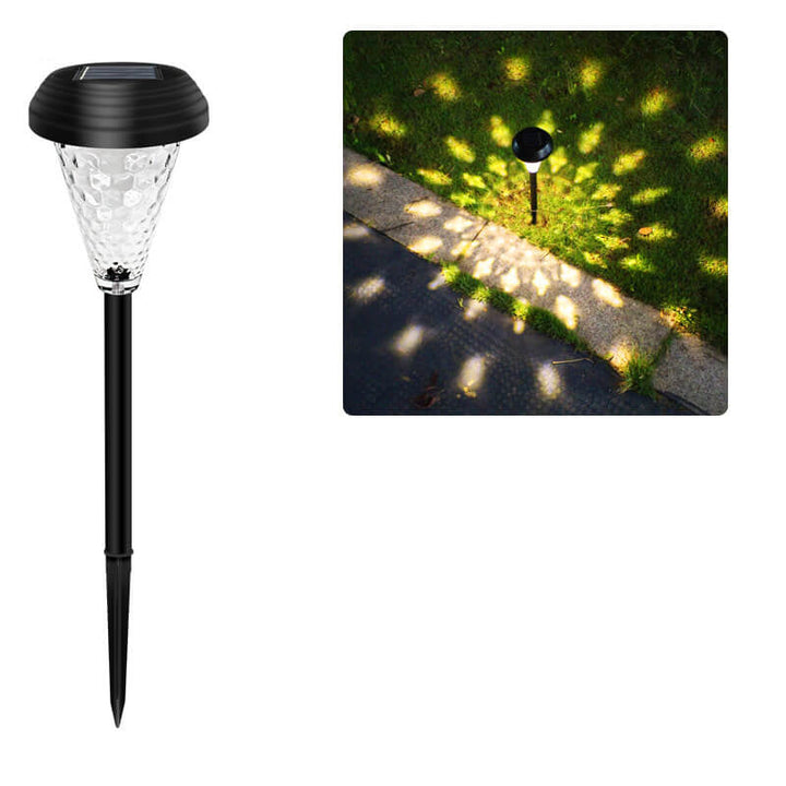 Moderne Solar Glas Kegel LED Außen Garten Bodeneinbau Landschaftslicht | Karnz