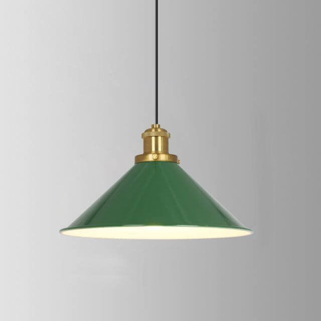 RetroDome Pendelleuchte im Industrie-Vintage-Stil | Grünes Eisenkuppel-Design | Einzelflammig | Rustikale Deckenbeleuchtung