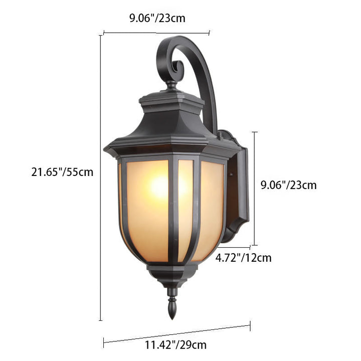 Moderner europäischer minimalistischer Aluminiumlegierung quadratischer Außen-Wandleuchten-Lampe | Karnz