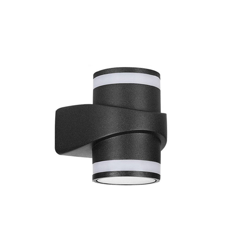 Moderne zylindrische Druckguss-Aluminium LED wasserdichte Außen-Garten-Wandleuchte | Karnz