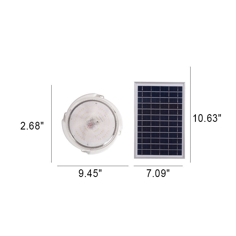Moderne runde Solar-LED-Deckenleuchte mit Fernbedienung für den Innen- und Außenbereich