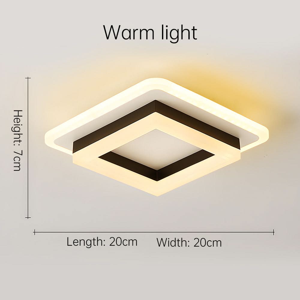 Quadratische LED-Deckenleuchte für moderne Innenräume