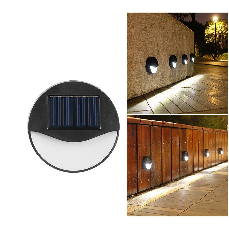 Runde/Quadratische LED-Solar-Terrassentreppenleuchte, wasserdicht, mit Solarbetrieb, wasserdicht