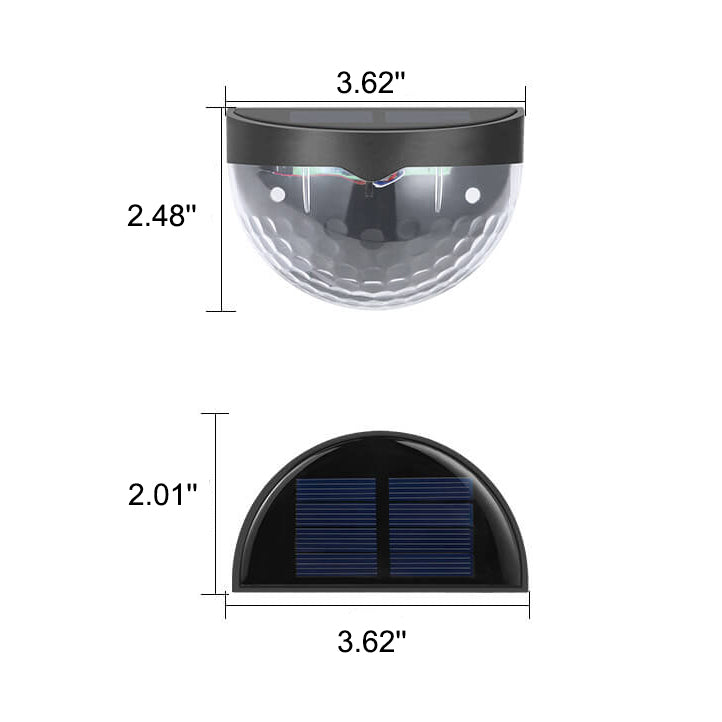 Solar-Halbkreis-Außenwandleuchte, wasserdicht, Schattenwurf, Zaunwandleuchte