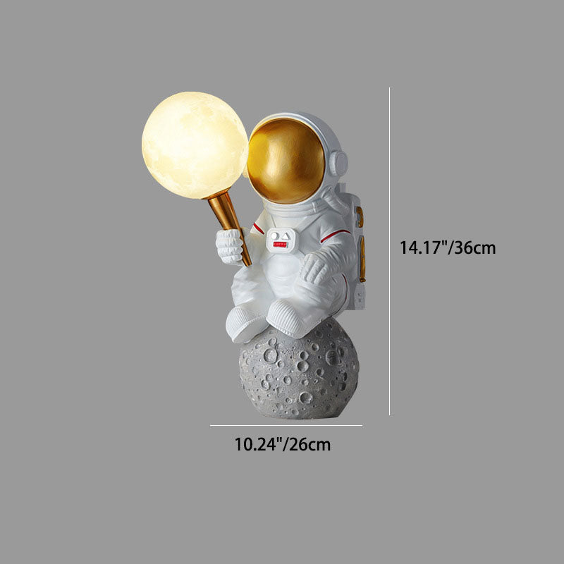 Karnz | CosmoBuddy Astronaut Wandlampe | Kreatives Design | Resin & ABS | LED Schlafzimmerlicht