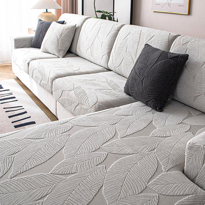Moderne Blatt Jacquard Wasserdichte Anti-Kratzer Couchbezug | Karnz