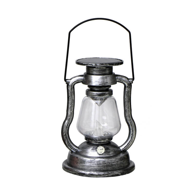Solar-Retro-Petroleumlampe, Pferdelampe, LED-Außenbeleuchtung für Garten und Terrasse, tragbare Flammenkerzenlampe