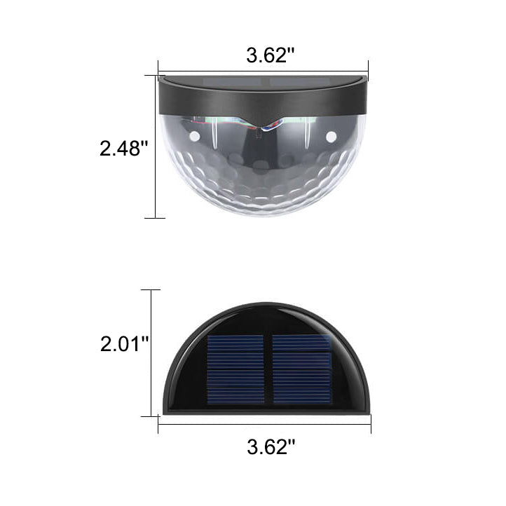 Solar-Halbkreis-Außenwandleuchte, wasserdicht, Schattenwurf, Zaunwandleuchte