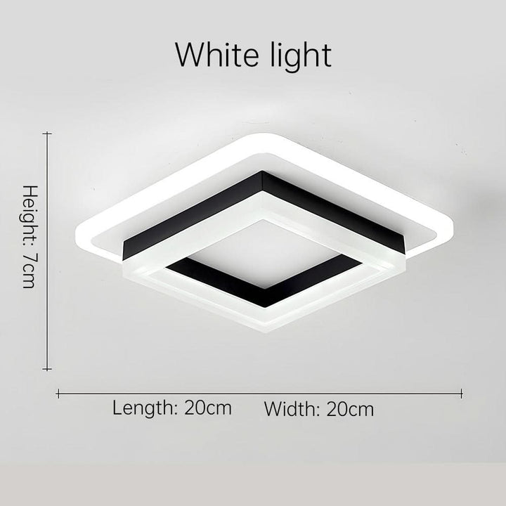 Quadratische LED-Deckenleuchte für moderne Innenräume