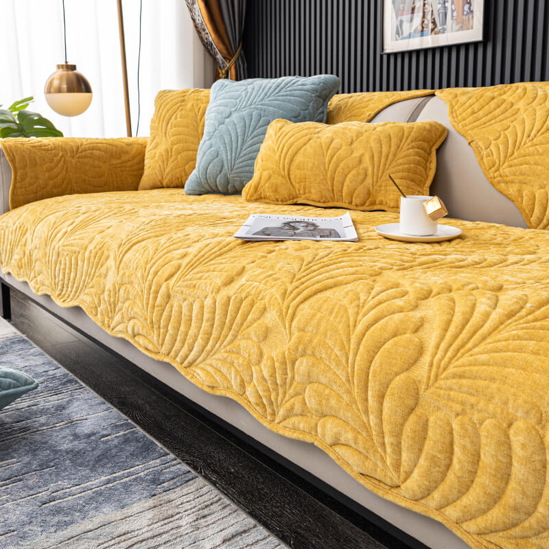 Blatt Baumwolle Matte Kratzfeste Schutzsofaüberzug 70x210 | Karnz