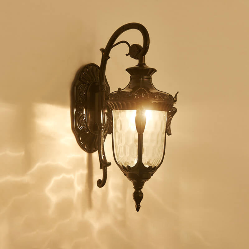 Europäische Deluxe-Laterne, wasserdichte 1-flammige Wandleuchte für den Außenbereich
