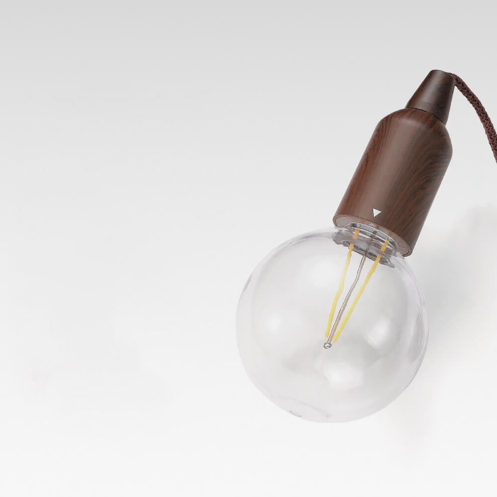 Retro-tragbare, wasserdichte, runde Kegellampe aus Holz mit Batterie-USB-Anschluss, 1-flammig, ideal für Camping und Outdoor-Aktivitäten