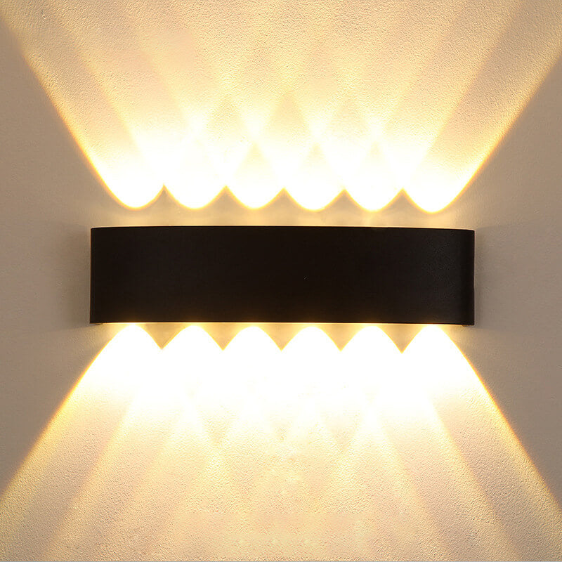 Moderne Outdoor Bogenauf- und Abwärtsstrahler LED Außen wasserdichte Wandleuchte | Karnz