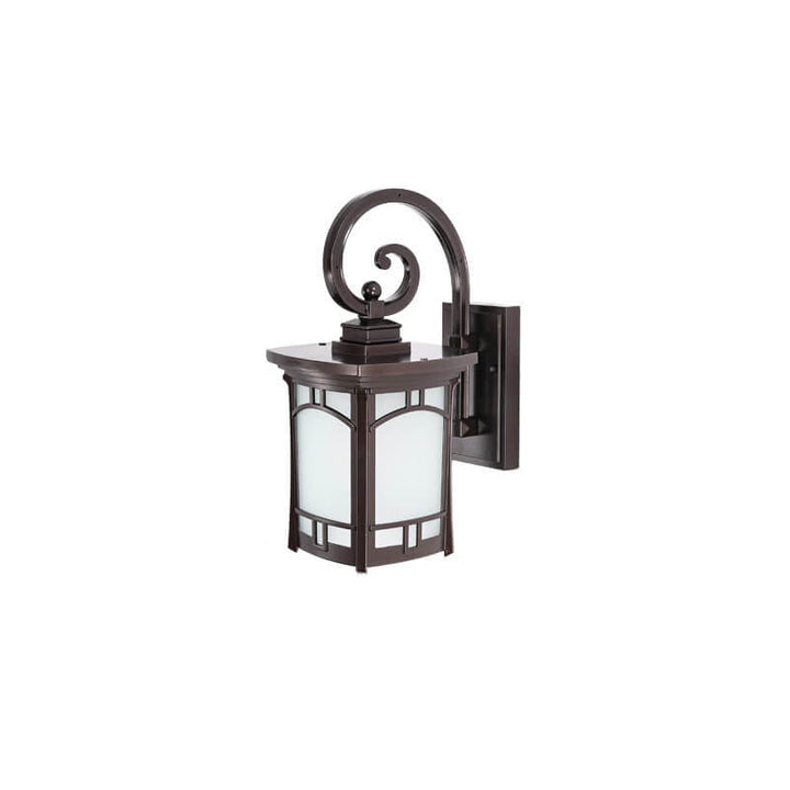 Moderne quadratische Aluminium-Glas-carved 1-Licht Außen wasserdichte Wandlampe | Karnz