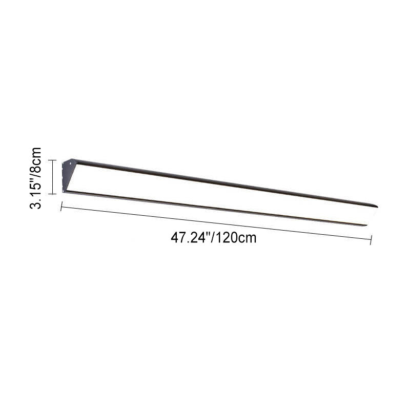 Moderne, lange LED-Wandleuchte für den Außenbereich aus Aluminium und Acryl, wasserdicht, mit langem Stab, für den Außenbereich
