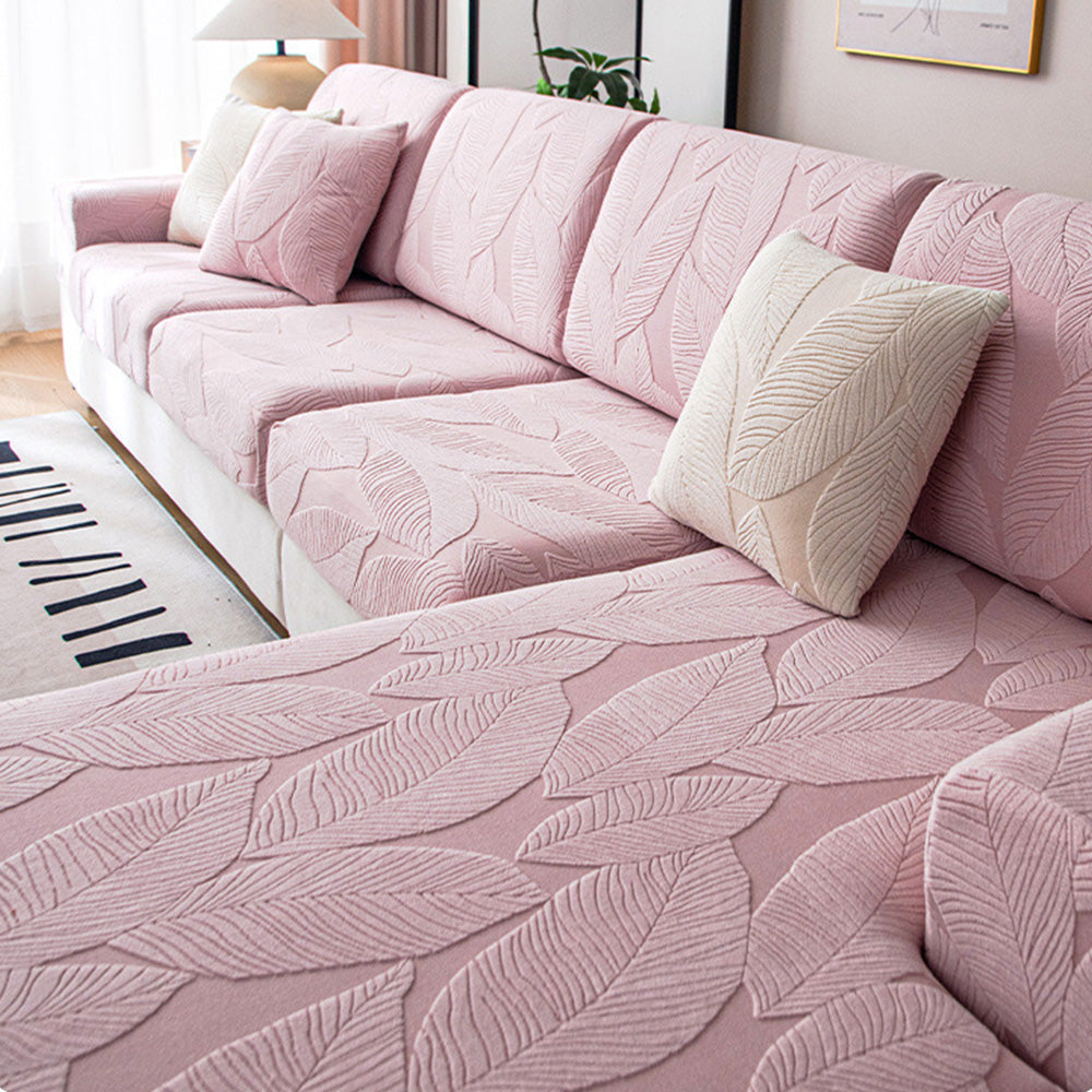 Moderne Blatt Jacquard Wasserdichte Anti-Kratzer Couchbezug | Karnz