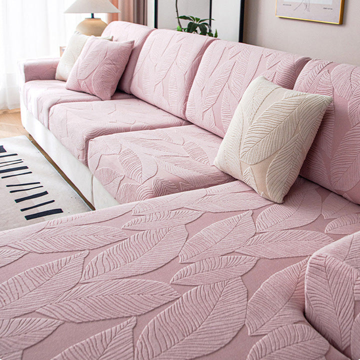 Moderne Blatt Jacquard Wasserdichte Anti-Kratzer Couchbezug | Karnz