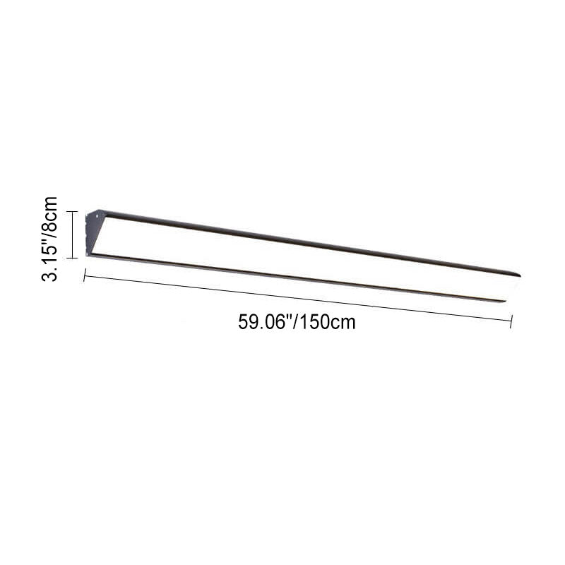 Moderne, lange LED-Wandleuchte für den Außenbereich aus Aluminium und Acryl, wasserdicht, mit langem Stab, für den Außenbereich