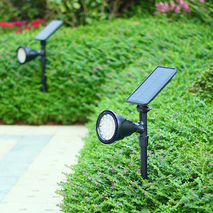 Zeitgenössische industrielle ABS Solar wasserdichte LED-Spotlight Rasen-Einstecklicht für Außenbereich Terrasse | Karnz
