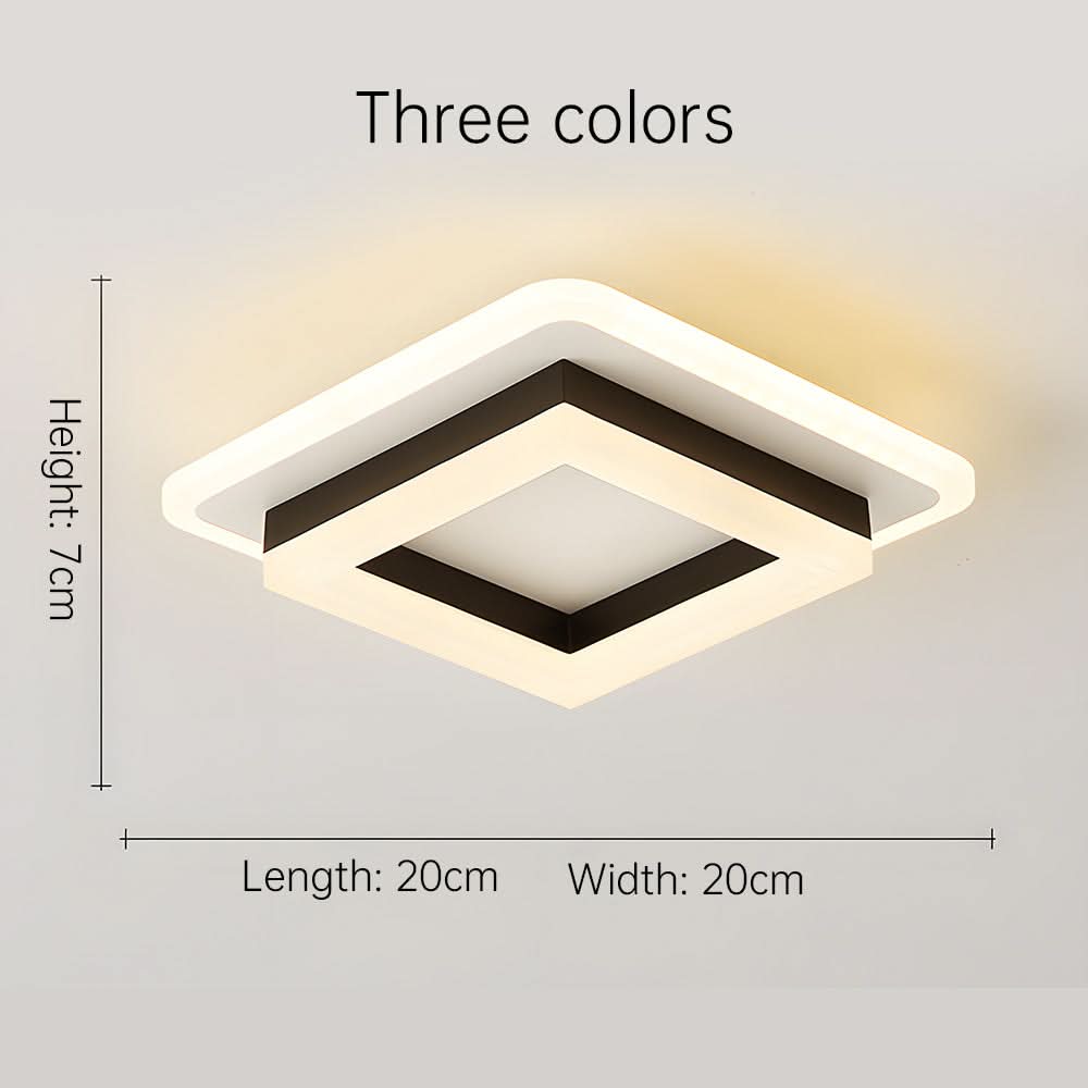 Quadratische LED-Deckenleuchte für moderne Innenräume