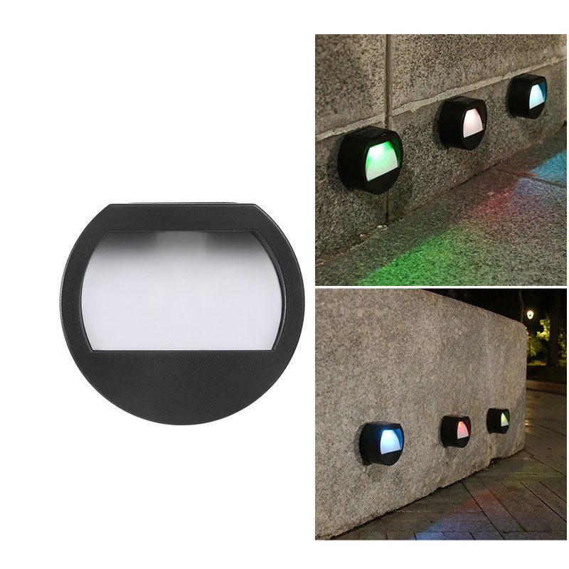 Runde/Quadratische LED-Solar-Terrassentreppenleuchte, wasserdicht, mit Solarbetrieb, wasserdicht