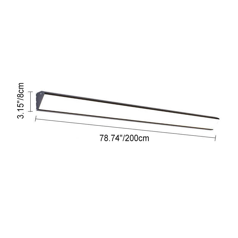 Moderne, lange LED-Wandleuchte für den Außenbereich aus Aluminium und Acryl, wasserdicht, mit langem Stab, für den Außenbereich