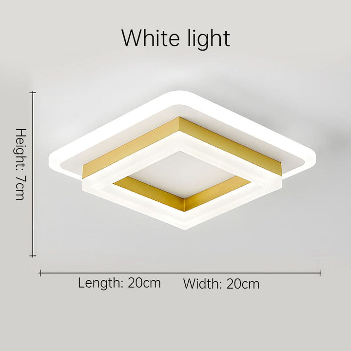 Quadratische LED-Deckenleuchte für moderne Innenräume