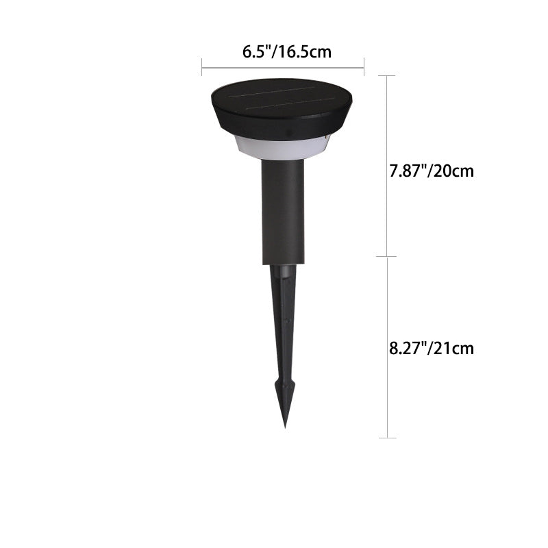 Moderne Einfachheit Wasserdichte Solar Ronde Aluminium Acryl Außenlichter Für Garten | Karnz
