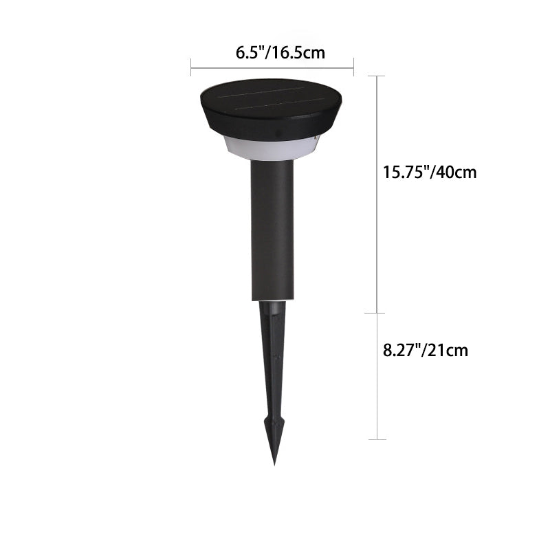 Moderne Einfachheit Wasserdichte Solar Ronde Aluminium Acryl Außenlichter Für Garten | Karnz