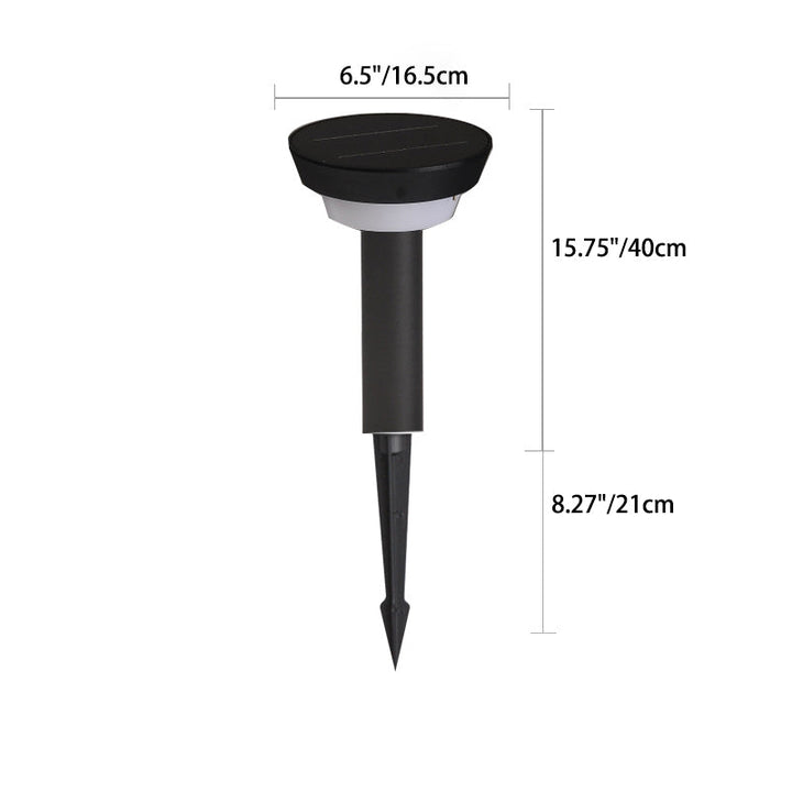 Moderne Einfachheit Wasserdichte Solar Ronde Aluminium Acryl Außenlichter Für Garten | Karnz