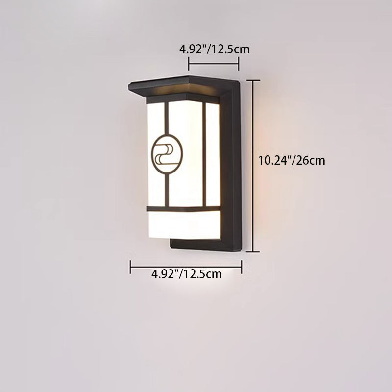 Modern Industrial Kubus Aluminium Akryl LED Wasserdicht Außen Wand Sconces Lampe Für Außenpatio | Karnz