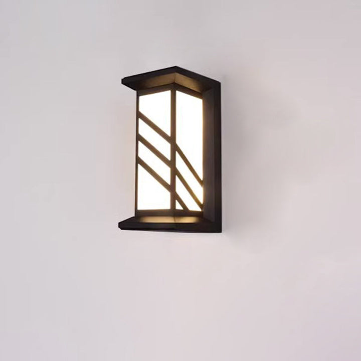 Modern Industrial Kubus Aluminium Akryl LED Wasserdicht Außen Wand Sconces Lampe Für Außenpatio | Karnz