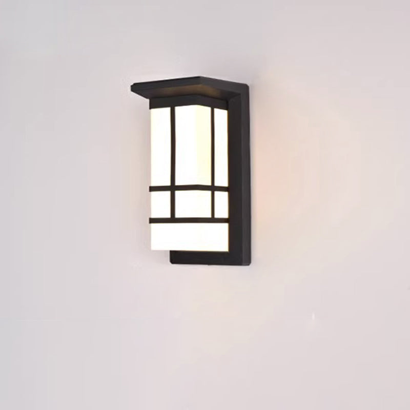 Modern Industrial Kubus Aluminium Akryl LED Wasserdicht Außen Wand Sconces Lampe Für Außenpatio | Karnz