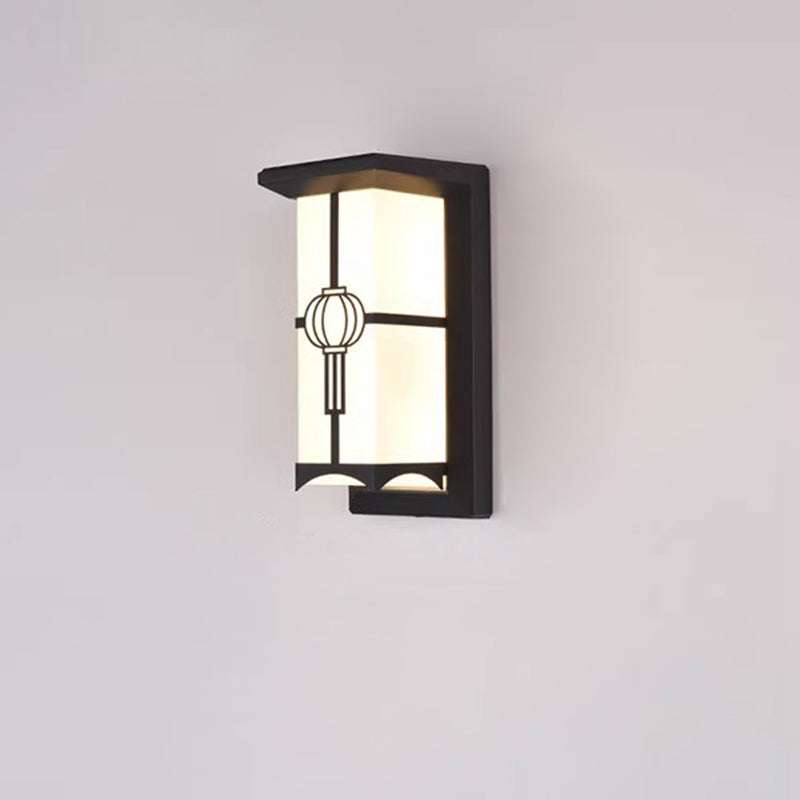 Modern Industrial Kubus Aluminium Akryl LED Wasserdicht Außen Wand Sconces Lampe Für Außenpatio | Karnz