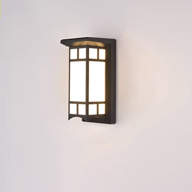 Modern Industrial Kubus Aluminium Akryl LED Wasserdicht Außen Wand Sconces Lampe Für Außenpatio | Karnz
